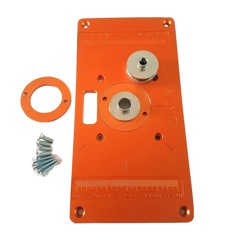 Aluminum Router Table Insert Plate W/ Bushing Ring