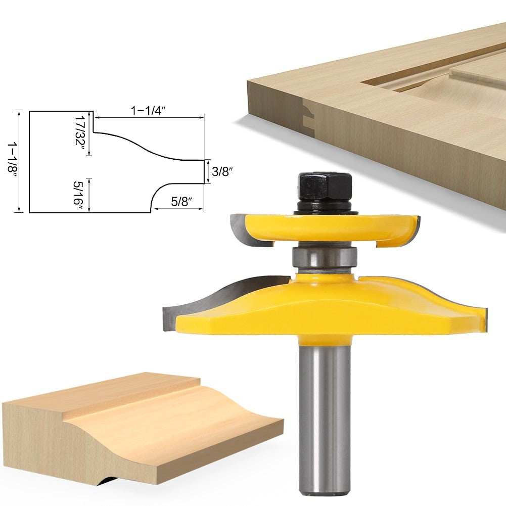 12mm or 12.7mm Shank - Raised Panel - Ogee with Backcutter Router Bit