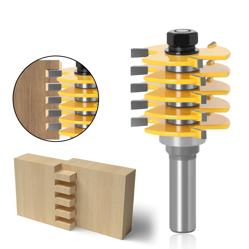 12mm or 12.7mm Shank - Finger Joint Router Bit with Adjustable Blades