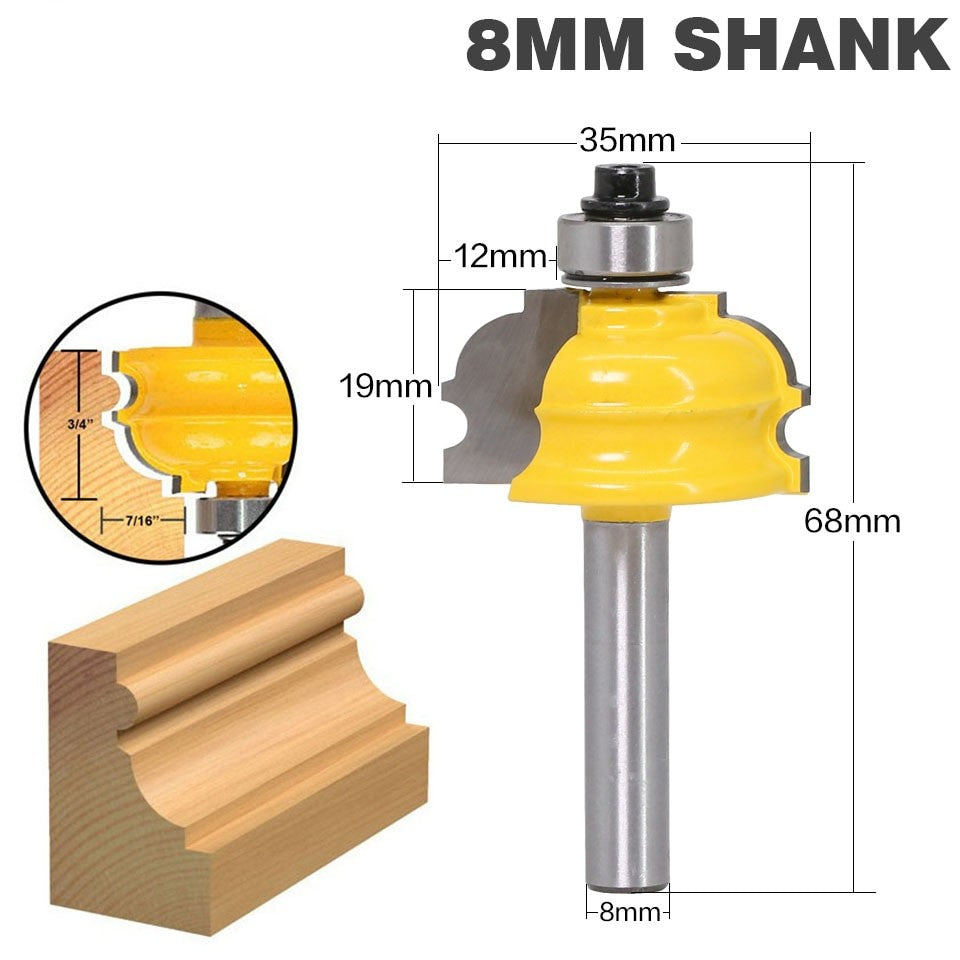 8mm Shank - Architectural Molding Router Bit