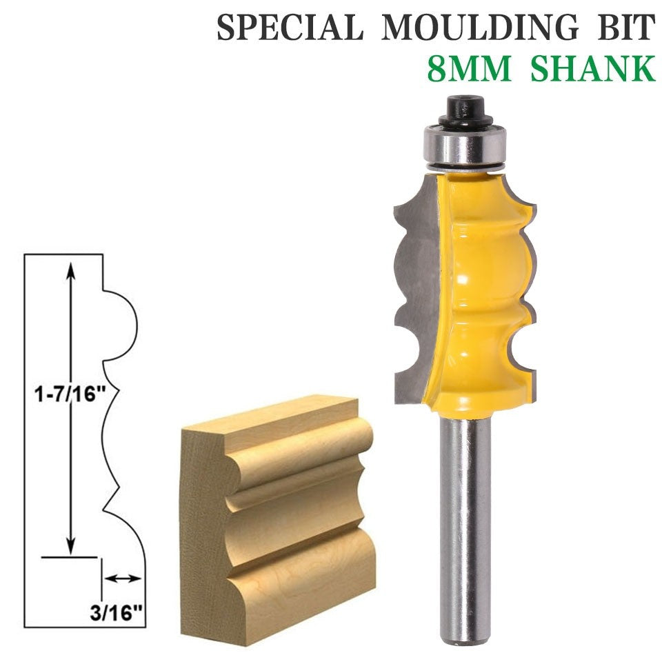 8mm Shank - Special molding Router Bit