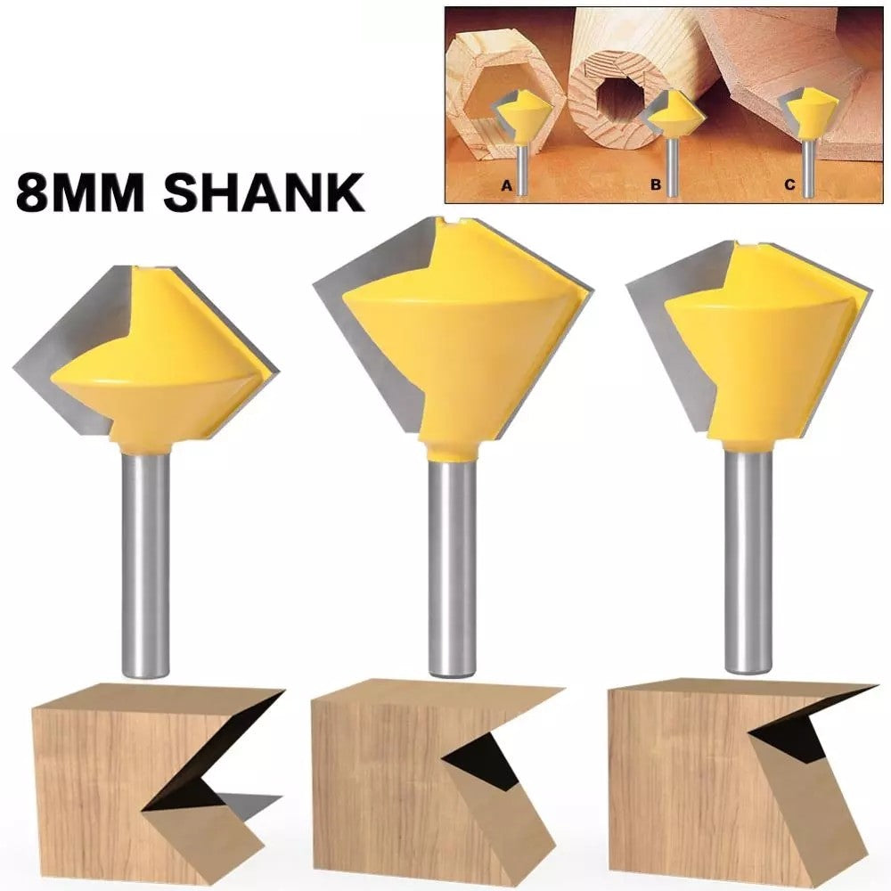 8mm Shank - Multi Sided Glue Joint Router Bit