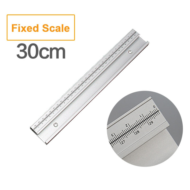 T-slot miter track with scale