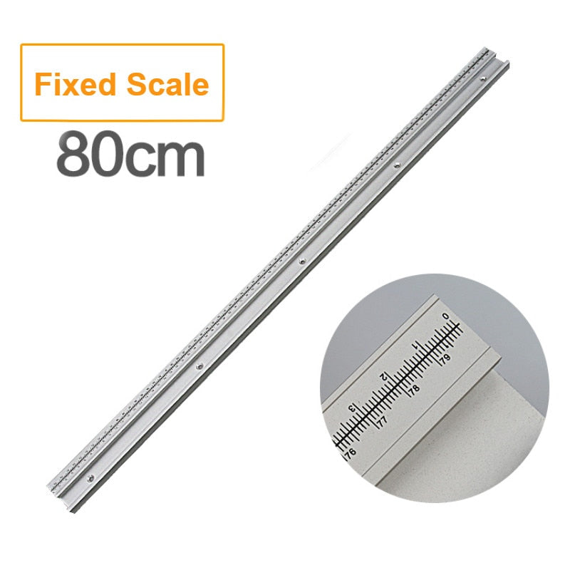 T-slot miter track with scale
