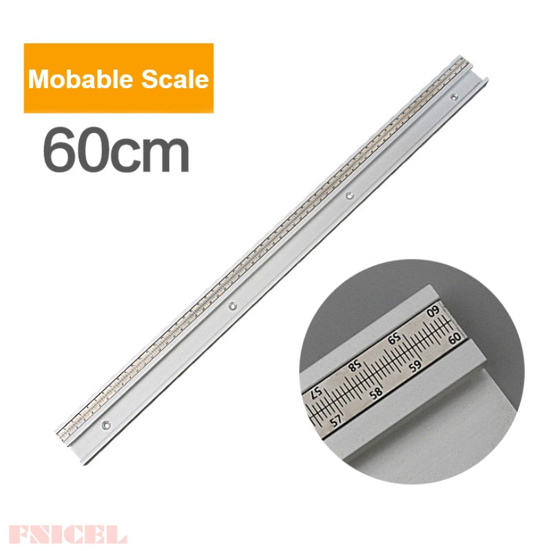 T-slot miter track with scale