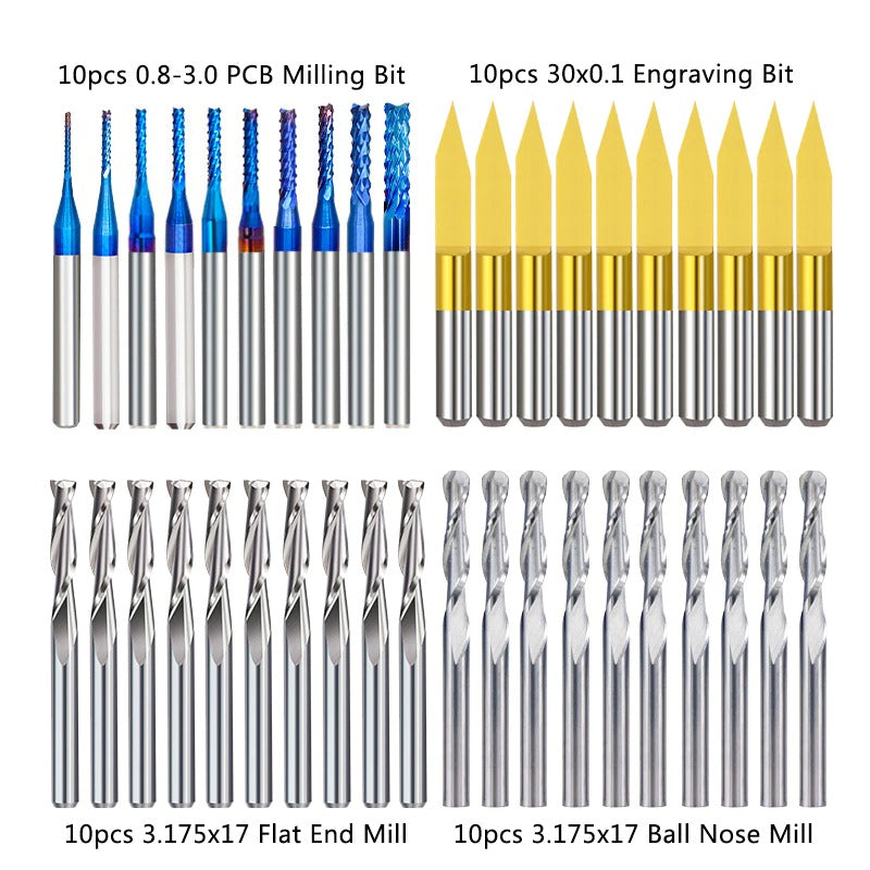 1/8" Shank - CNC Engraving Bit Kit