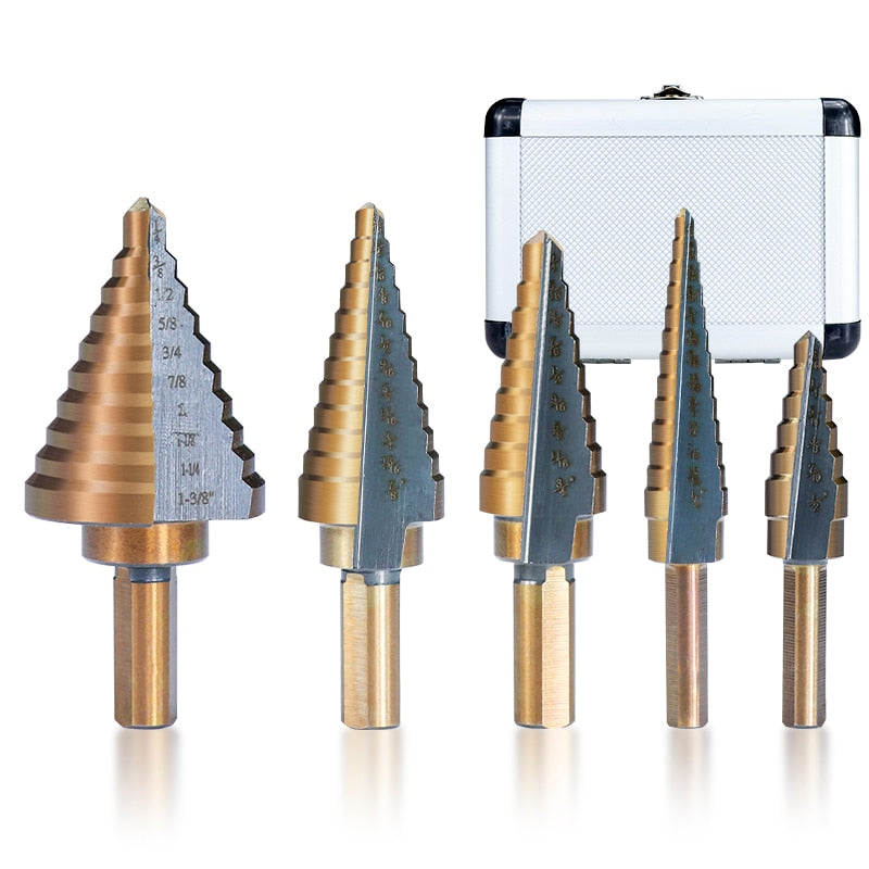 HSS High Speed Steel Step Drill Bit Set