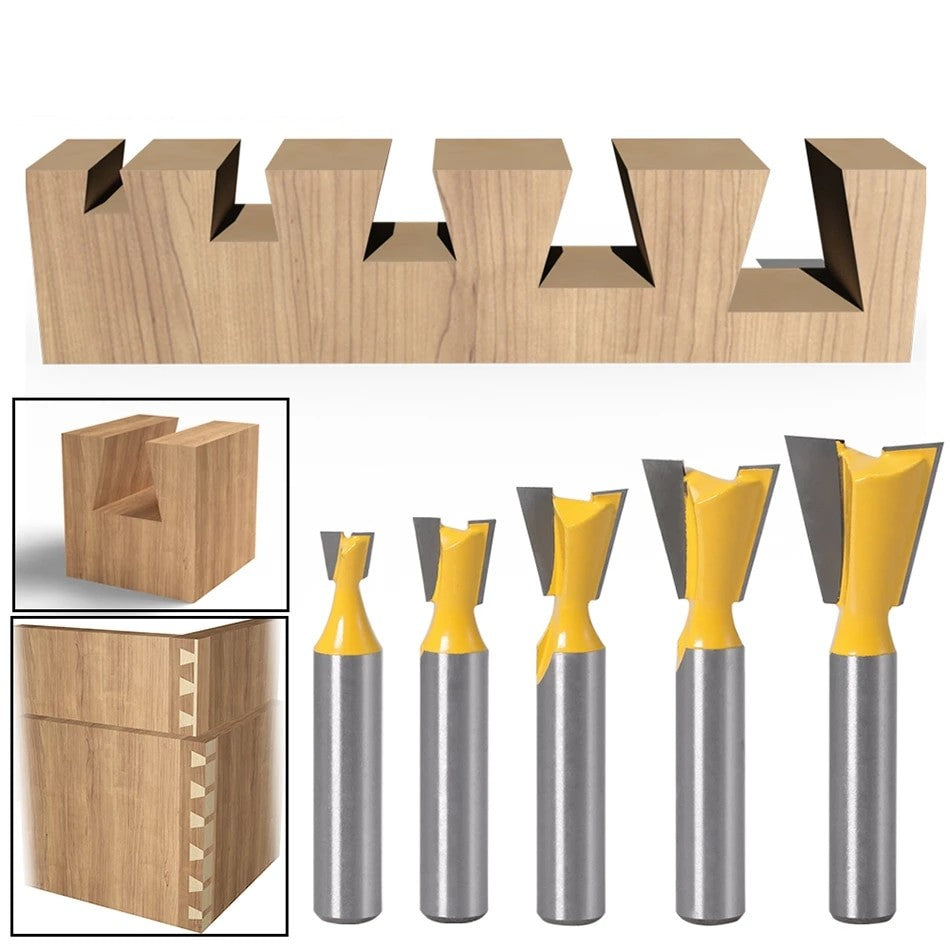 8mm Shank - Dovetail Joint Router Bits Set