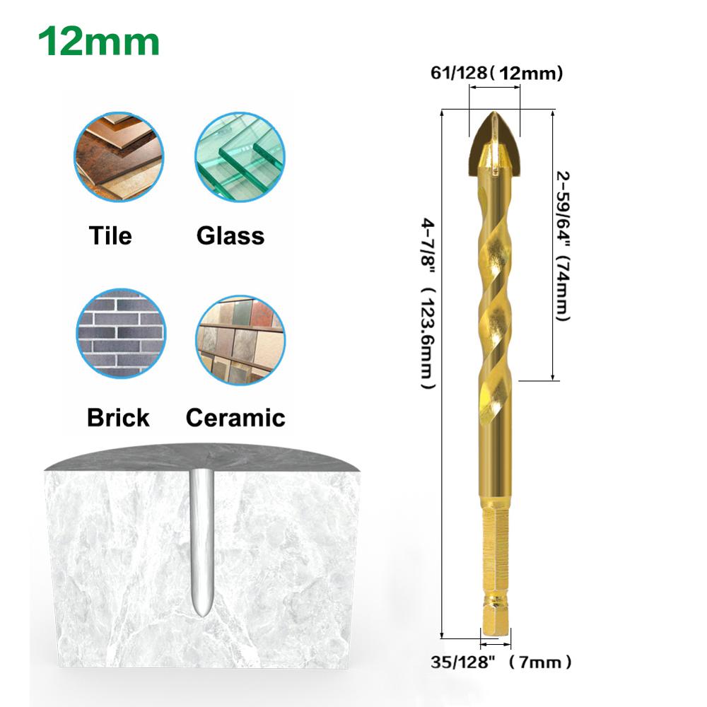 7mm Hex Shank -  Ceramic Twist Drill Bits