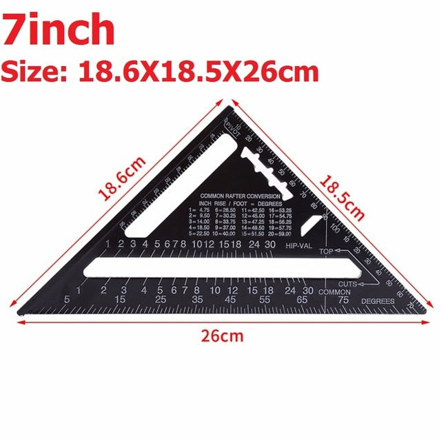 Aluminum Alloy Triangle Angle Ruler