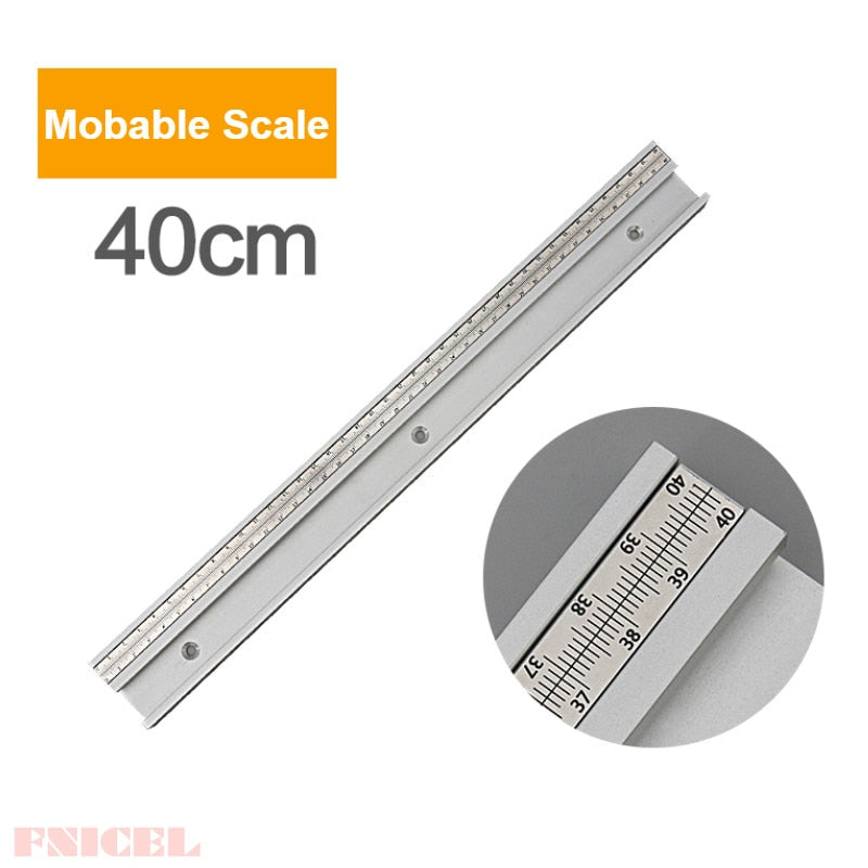 T-slot miter track with scale