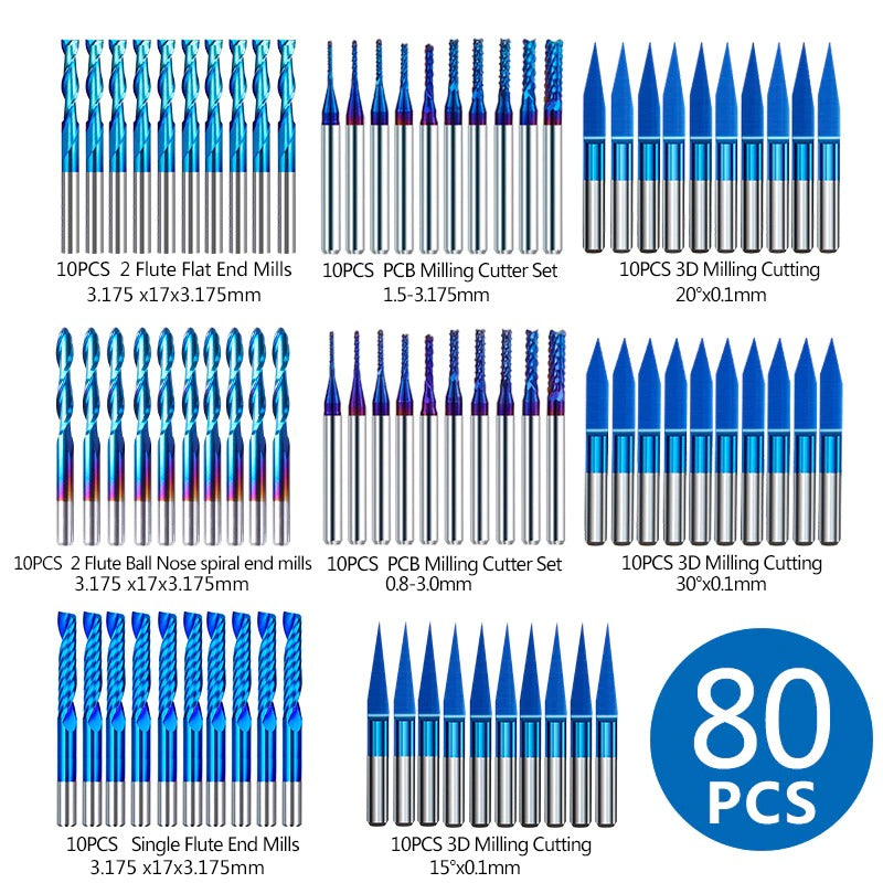 1/8" Shank - CNC Engraving Bit Kit