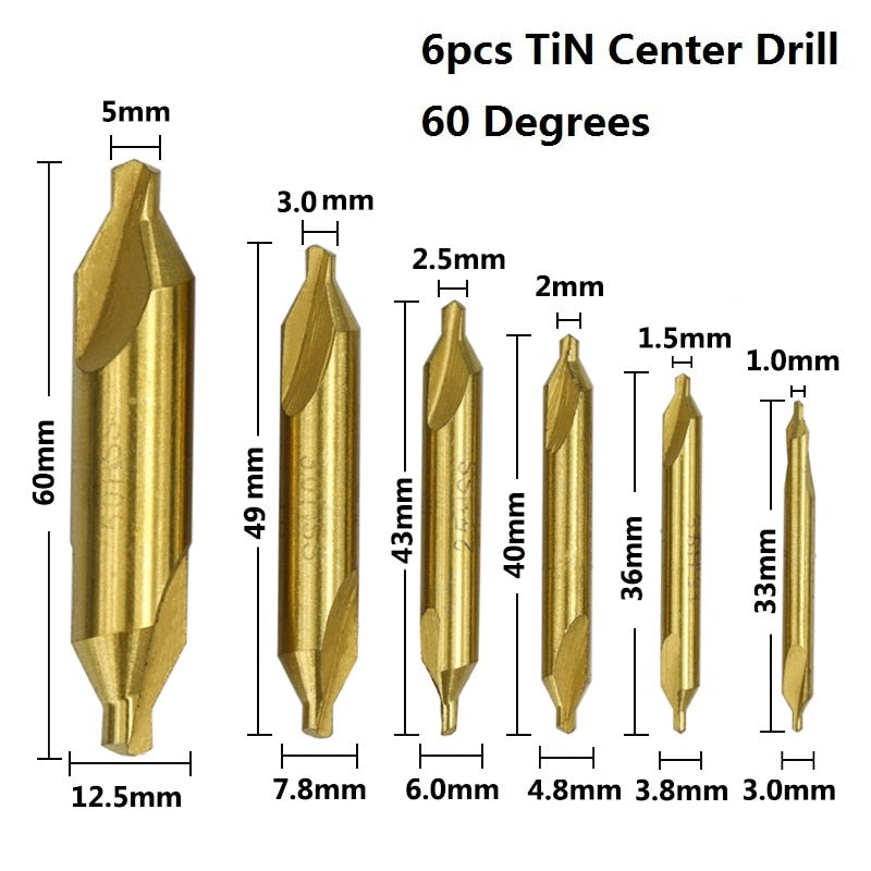 HSS Countersinks Center and spotting drill bit set - 5 Pcs