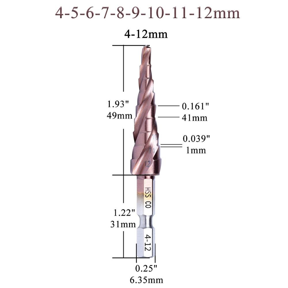 M35 5% Cobalt HSS Step Drill Bit HSS