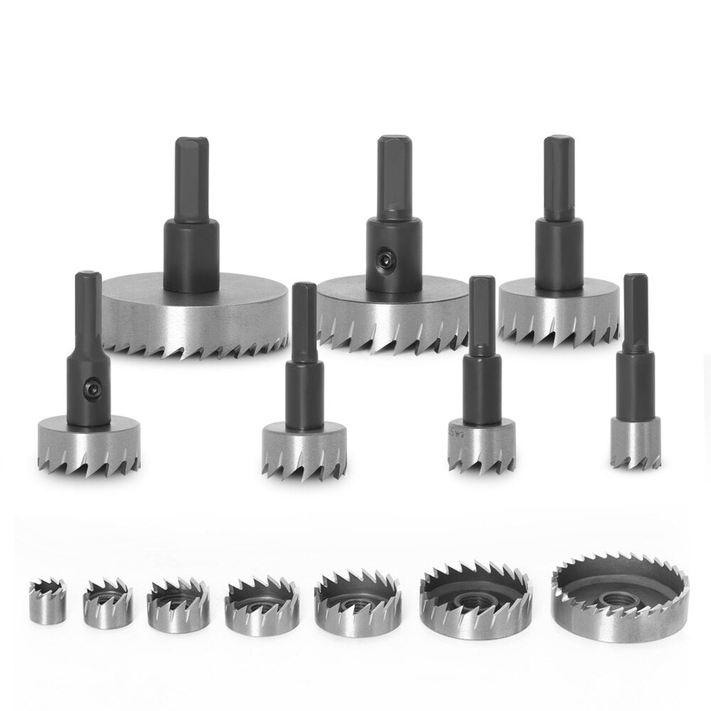 HSS Speed Steel Carbide Tip Hole Saw Drill Bit - 7 Pcs Set
