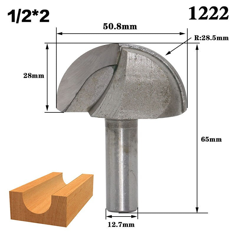 12.7mm or 6.35mm Shank -  Double Edging Cove Router Bits