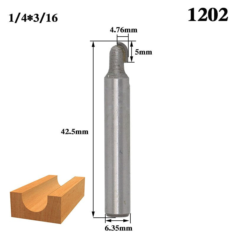 12.7mm or 6.35mm Shank -  Double Edging Cove Router Bits