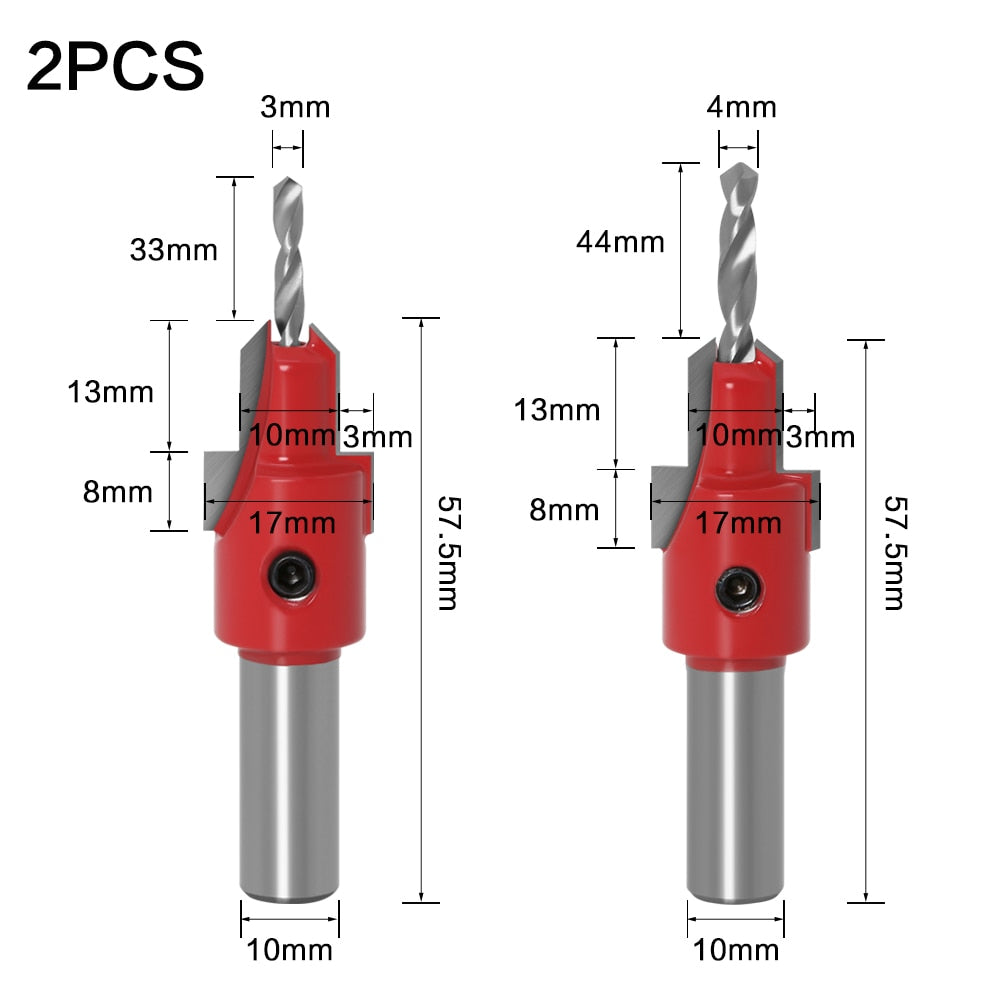 10mm Shank - HSS Countersink Router Bit