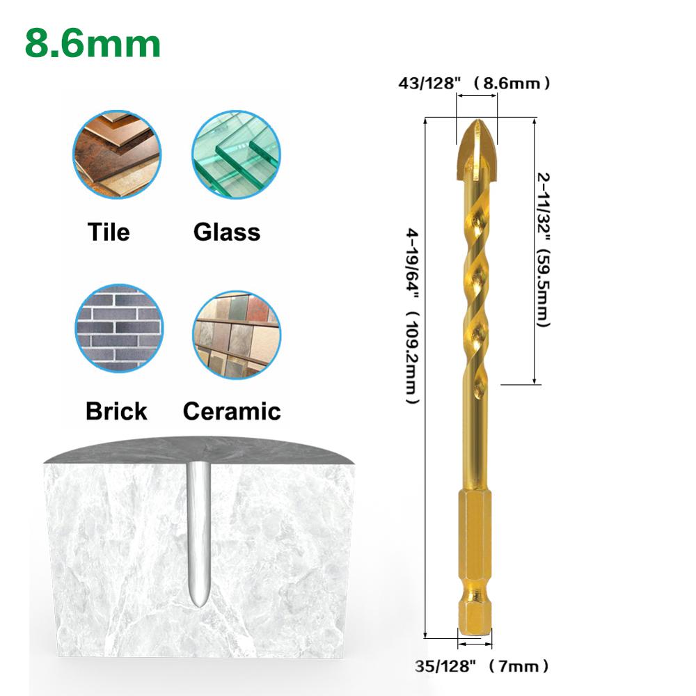 7mm Hex Shank -  Ceramic Twist Drill Bits