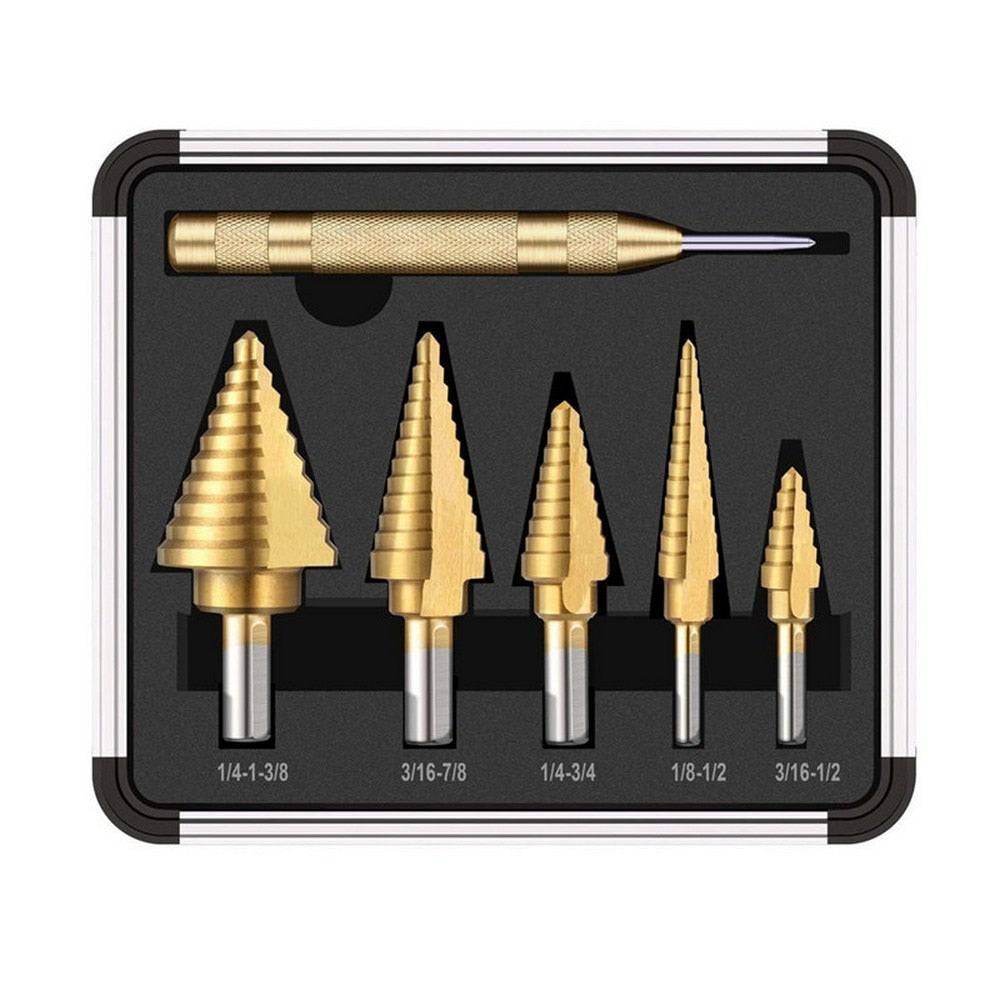 HSS Titanium High Speed Steel Cobalt Step Drill Set