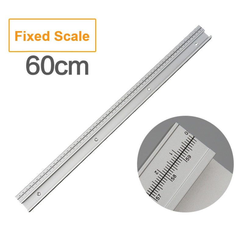 T-slot miter track with scale
