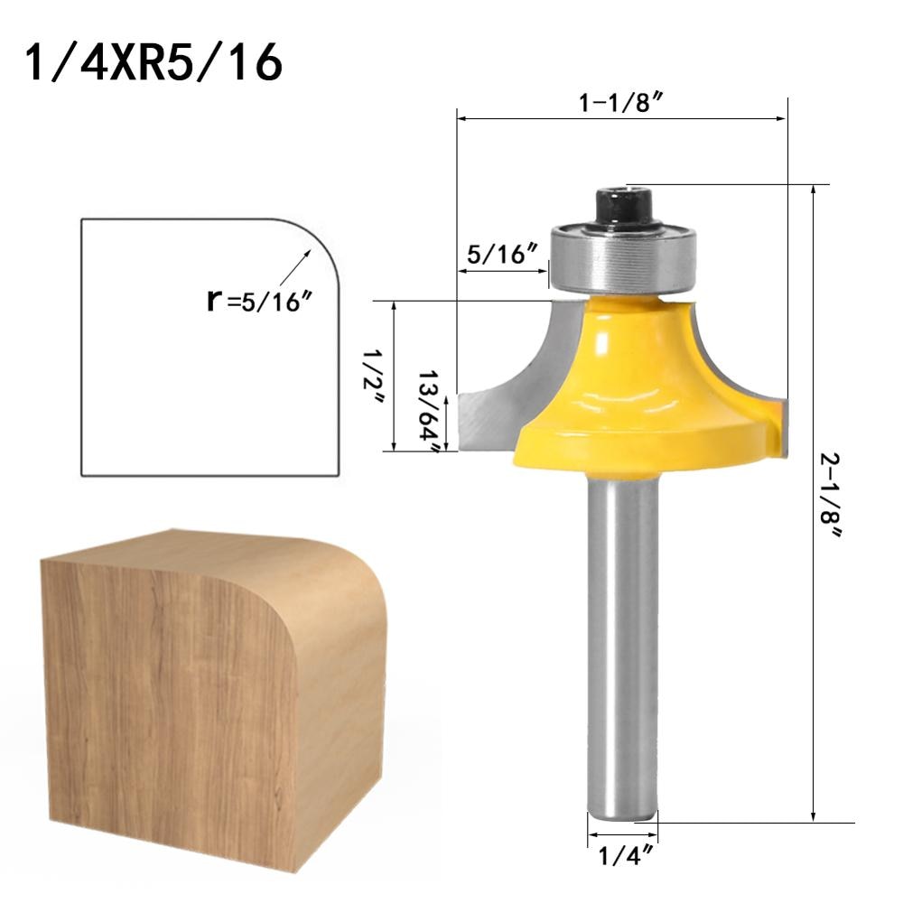 6.35mm Shank - Tungsten Corner Round Over Router Bit