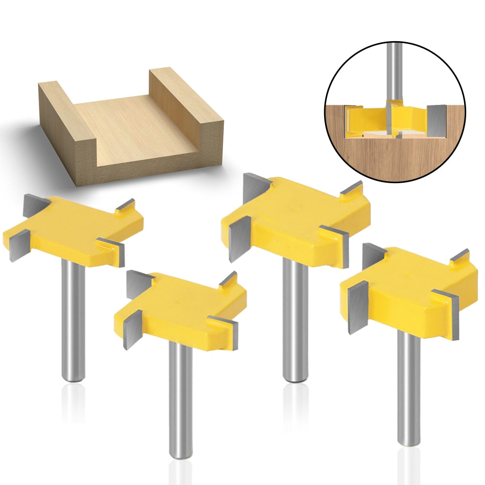 6mm or 6.35mm Shank - Straight Edge Slotting Milling Router Bit