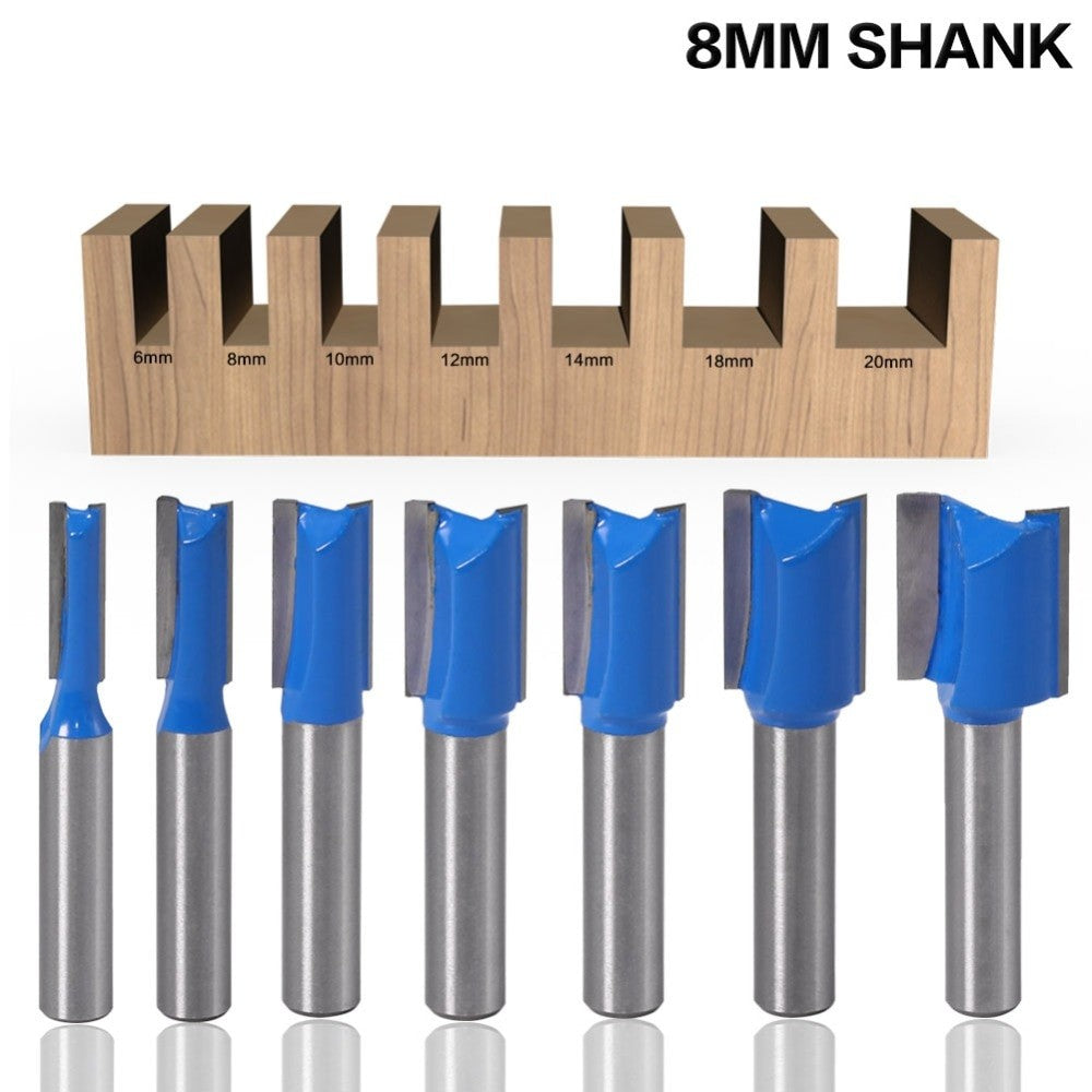 8mm Shank - Straight Router Bit