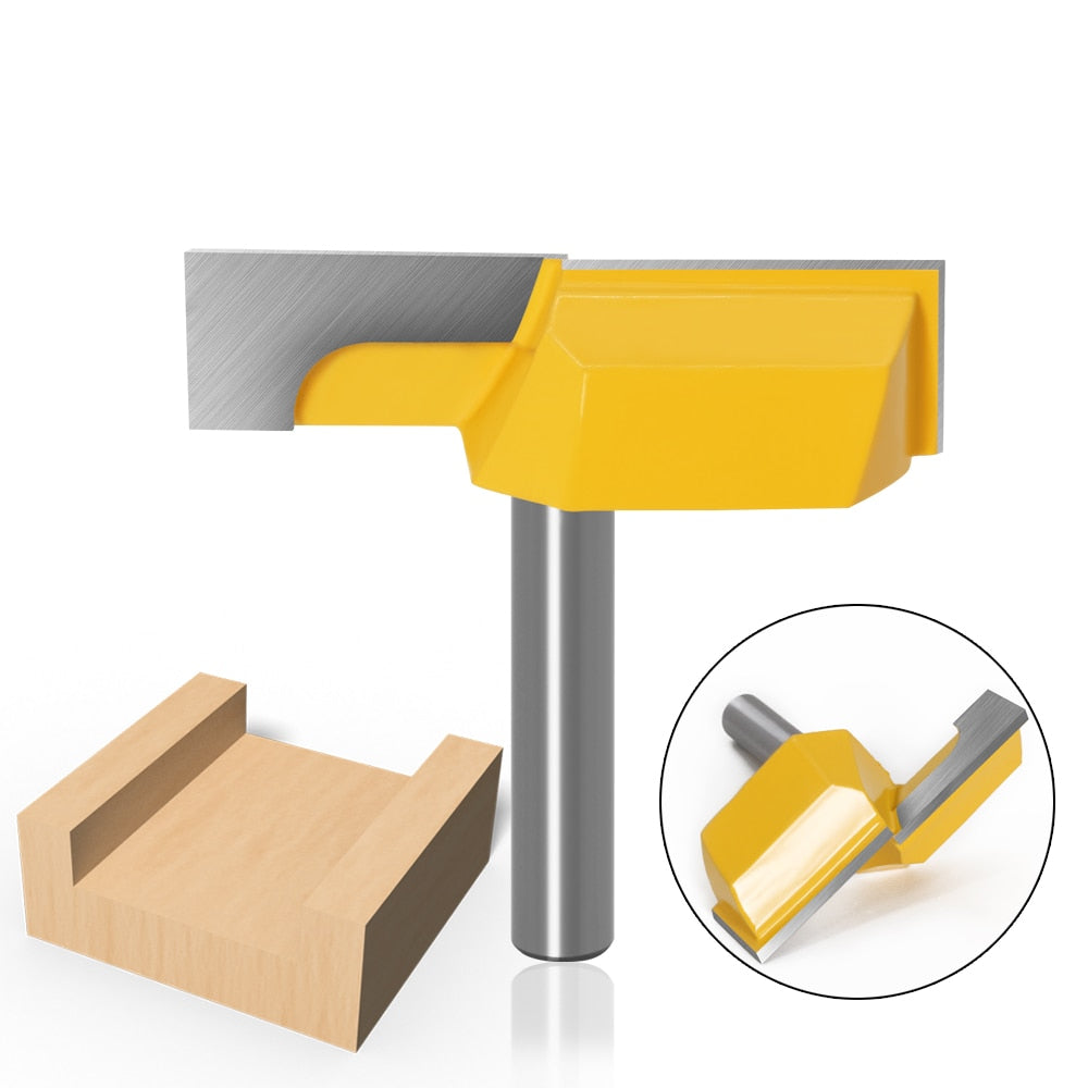 8mm Shank - Cleaning Bottom Router Bits with 2-1/4 Cutting Diameter for Surface