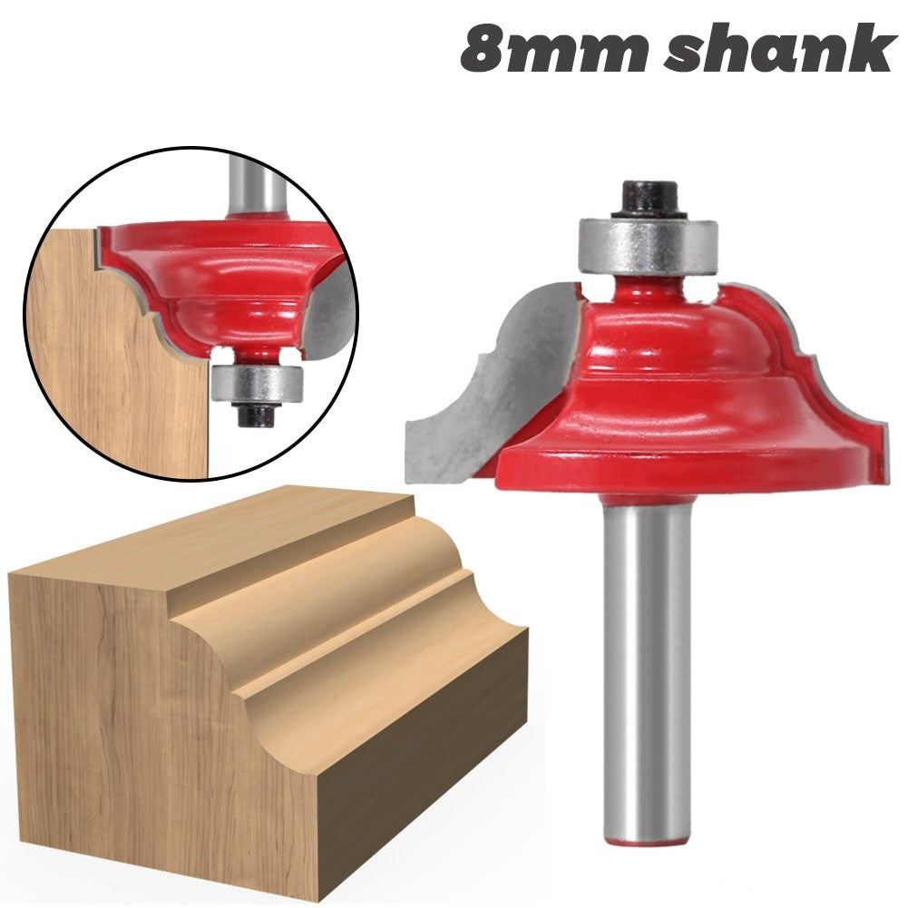8mm Shank - Double Roman Ogee Edging - Dovetail Router Bit