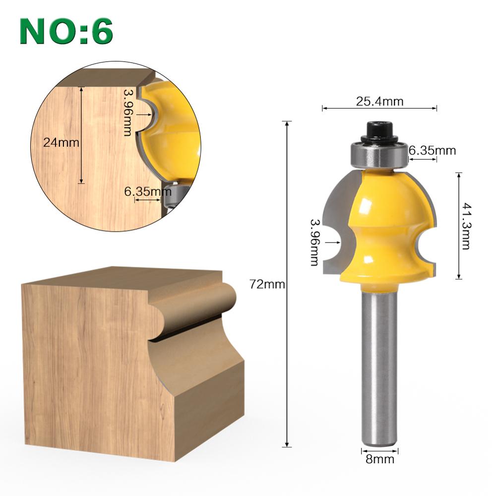 8mm Shank - Casing & Base Molding Router Bits