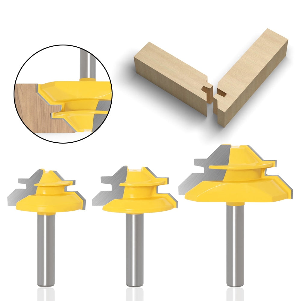 8mm Shank - 45 Degree Lock Miter Router Bit