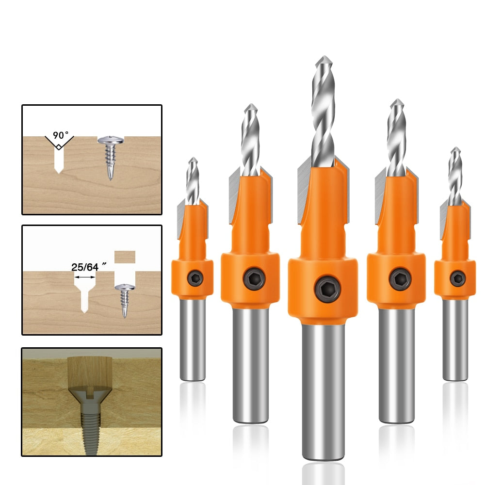 8mm Shank - HSS Countersink Router Bit