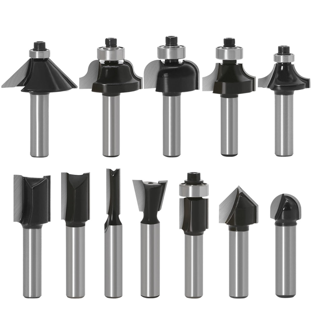 8mm Shank - Router Bits Sets - 12pcs