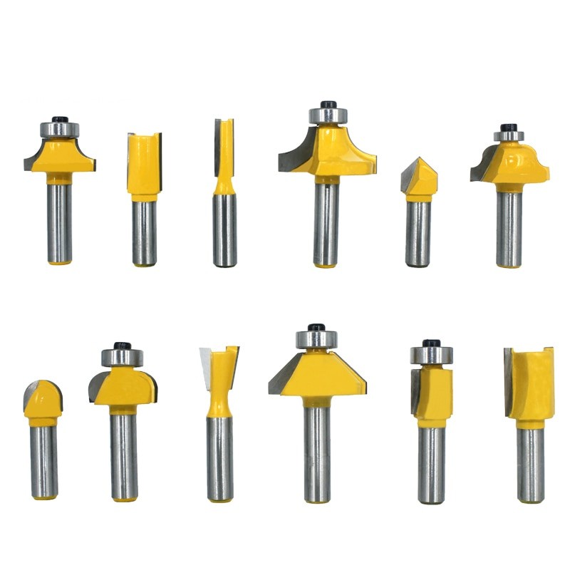 8mm Shank - Router Bits Sets - 12 pcs