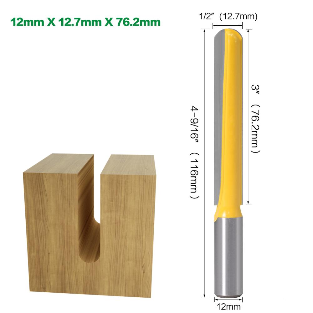 12mm or 12.7mm Shank - Long Round Blade Nose End Mill Router Bits