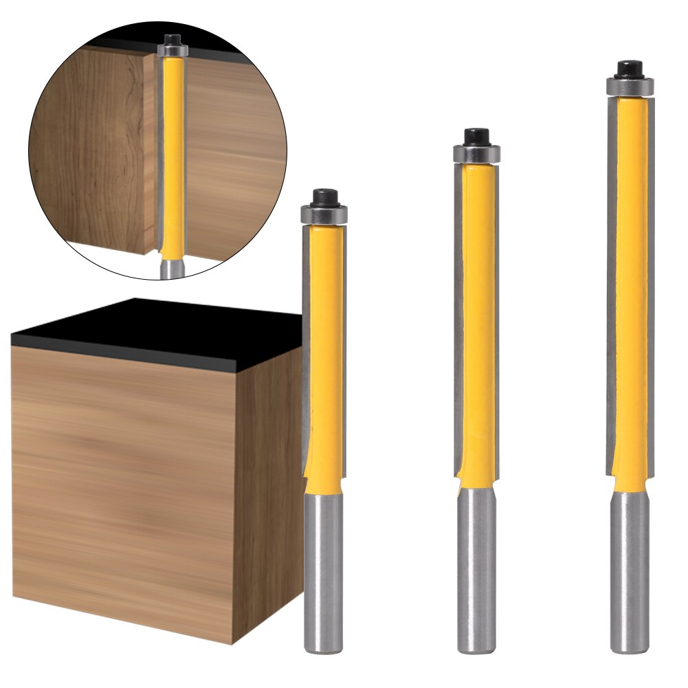 8mm Shank - Long blade flush Router Bit