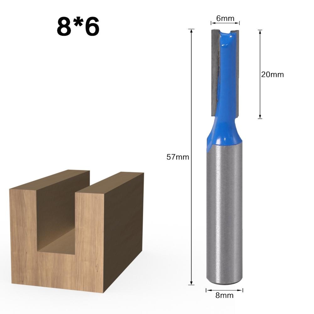 8mm Shank - Straight Router Bit