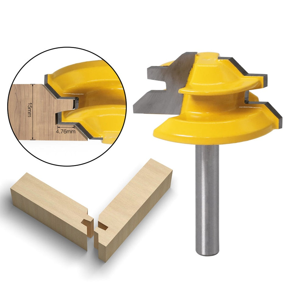6mm Shank - 45 Degree Lock Miter Router Bit