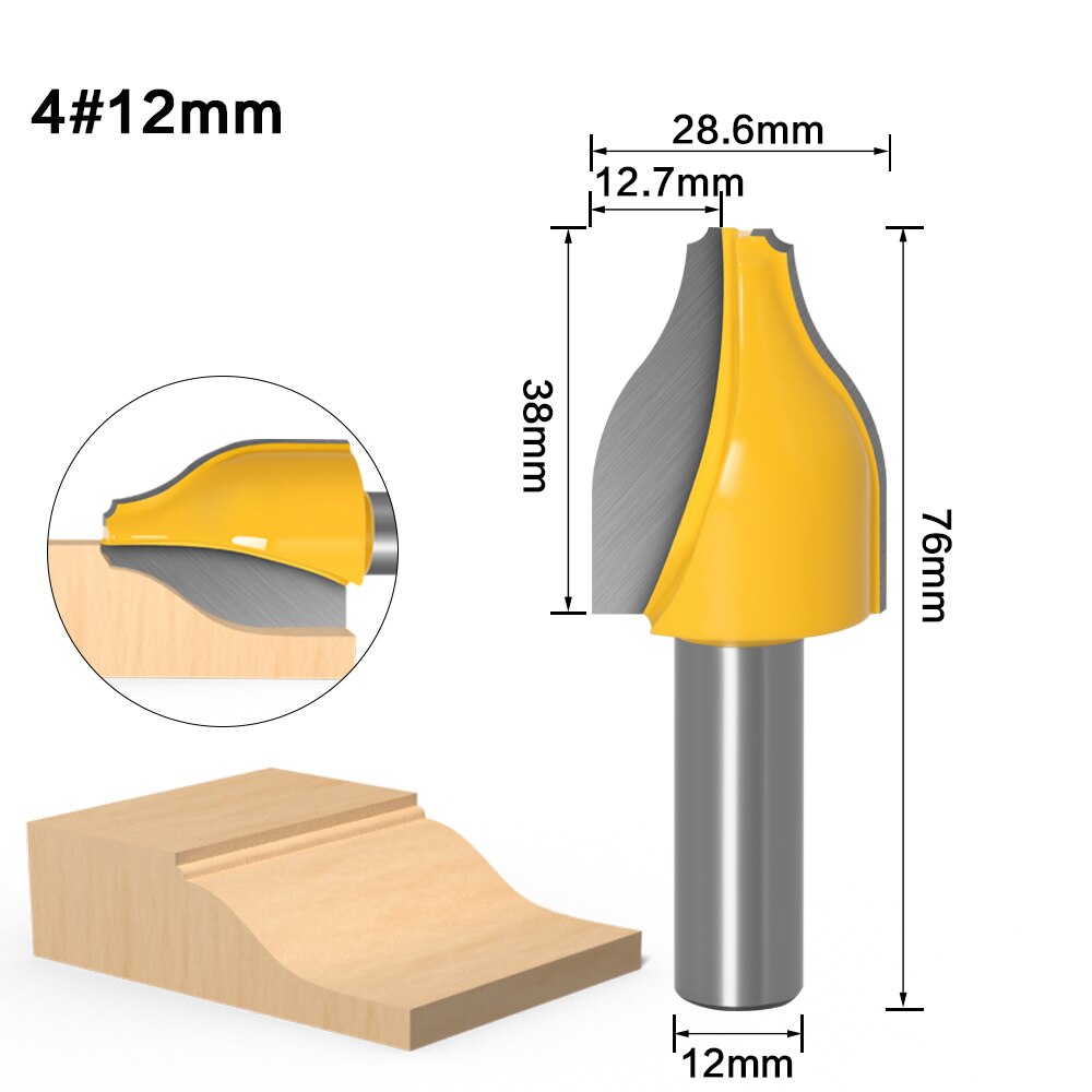 12mm or 12.7mm Shank -  Vertical Raised Panel Router Bit