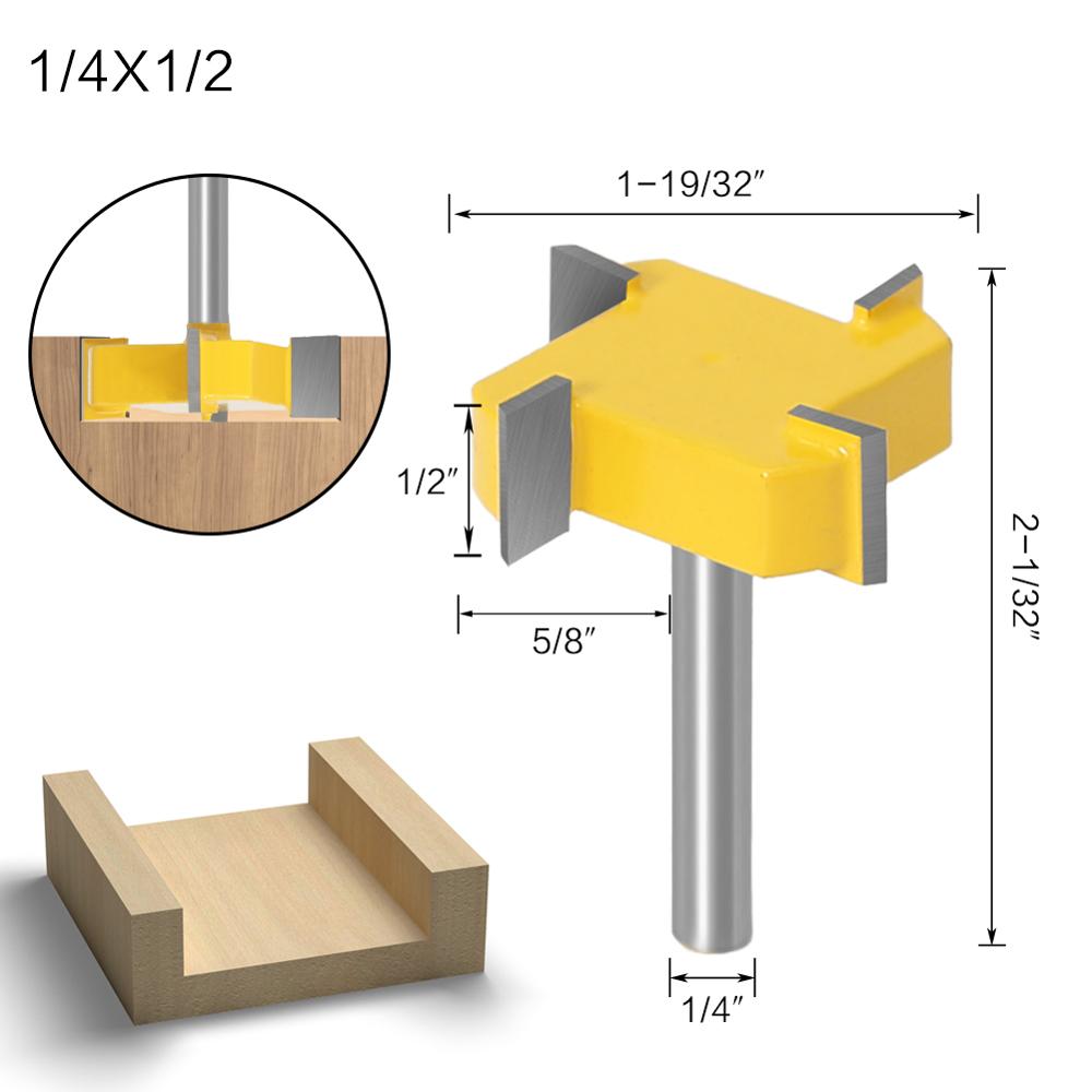 6mm or 6.35mm Shank - Straight Edge Slotting Milling Router Bit