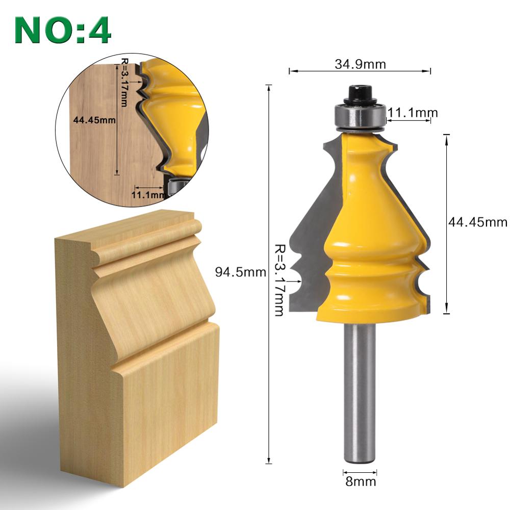 8mm Shank - Casing & Base Molding Router Bits
