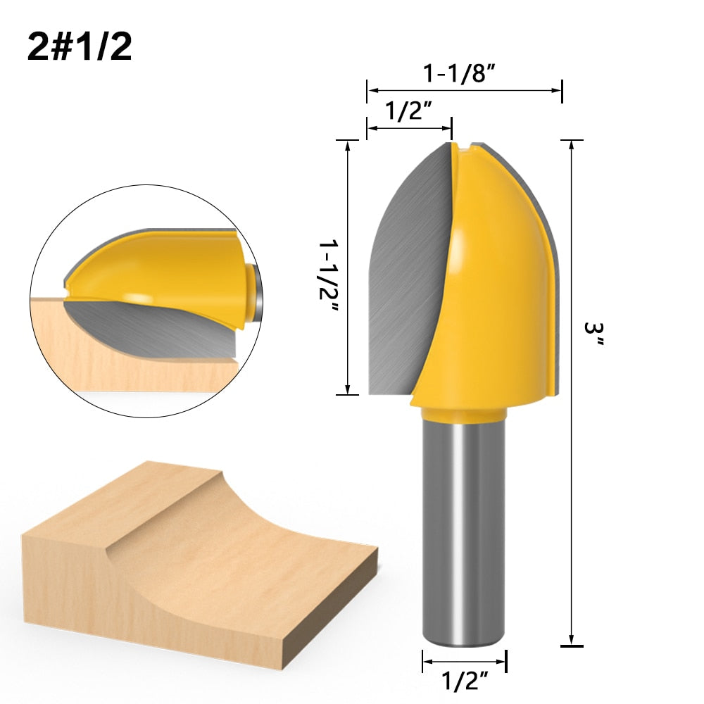 12mm or 12.7mm Shank -  Vertical Raised Panel Router Bit
