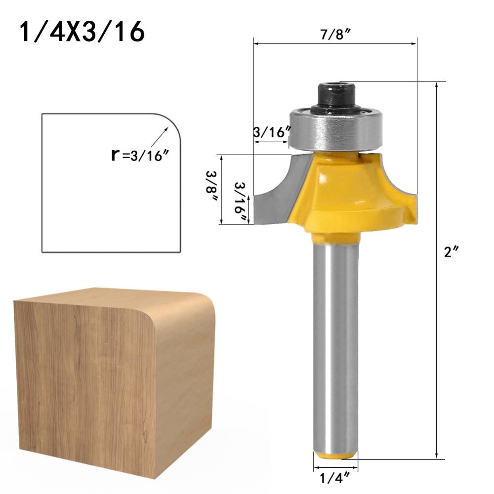 6.35mm Shank - Tungsten Corner Round Over Router Bit