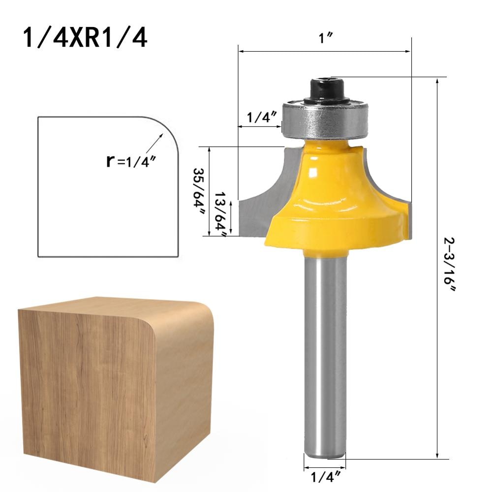 6.35mm Shank - Tungsten Corner Round Over Router Bit