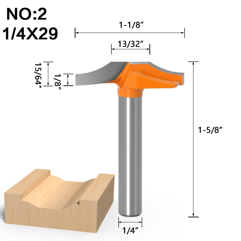 6mm or 6.35mm Shank - Door Engraving - Door Frame Lace Router Bits