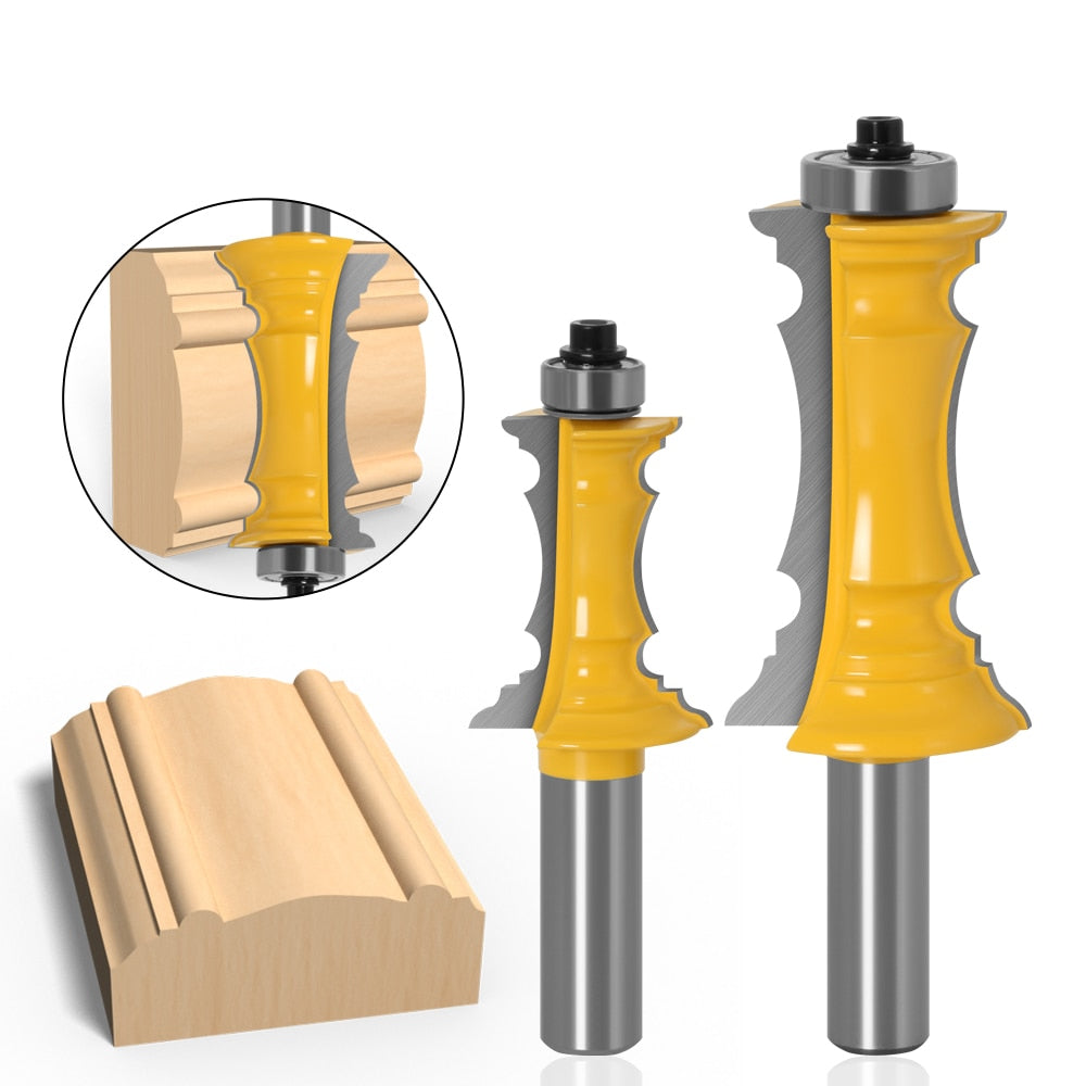 12mm or 12.7mm Shank -  Mitered Door & Drawer Molding Router Bit