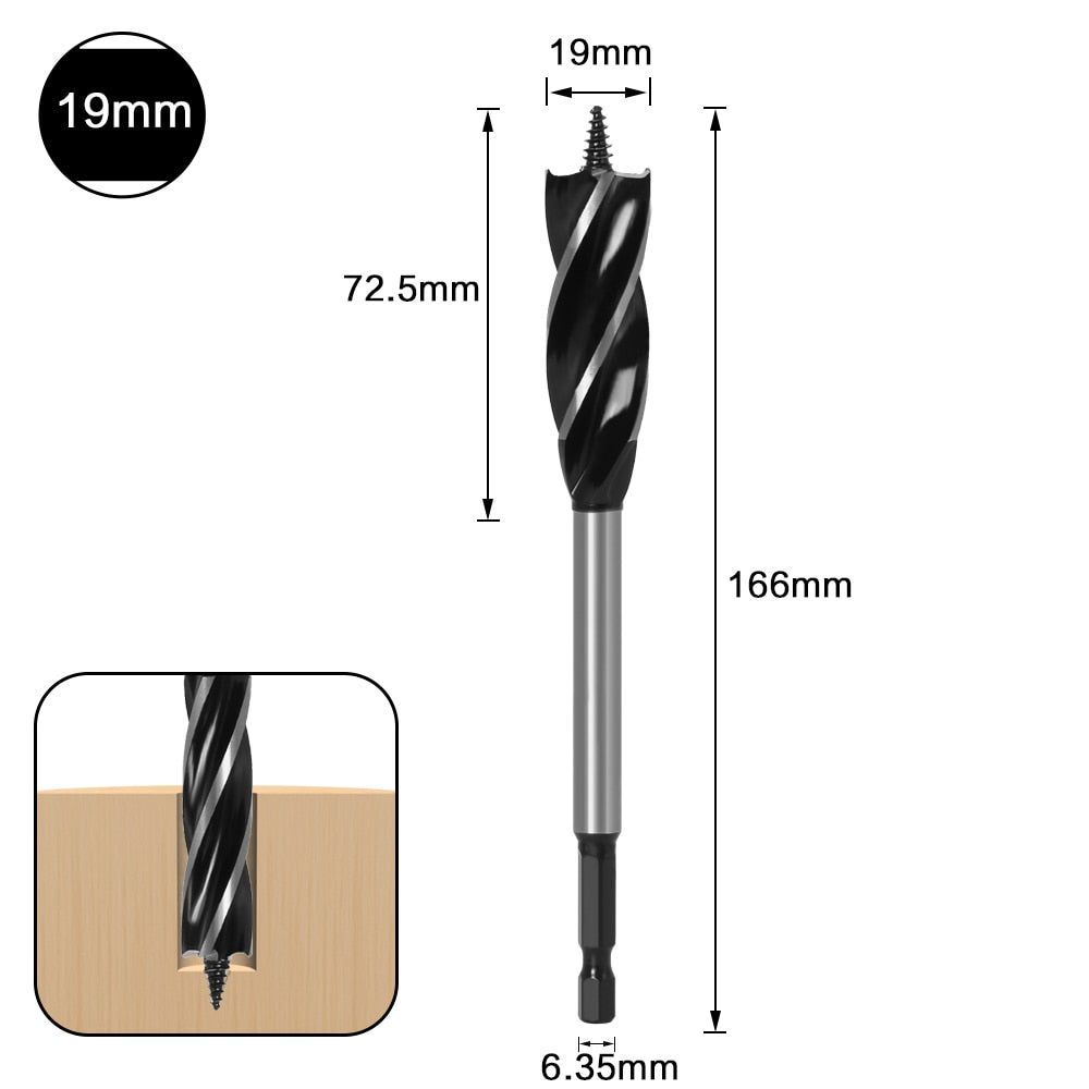 Twist Drill Bit (Auger Carpenter Drill Bit) - 10mm to 35mm