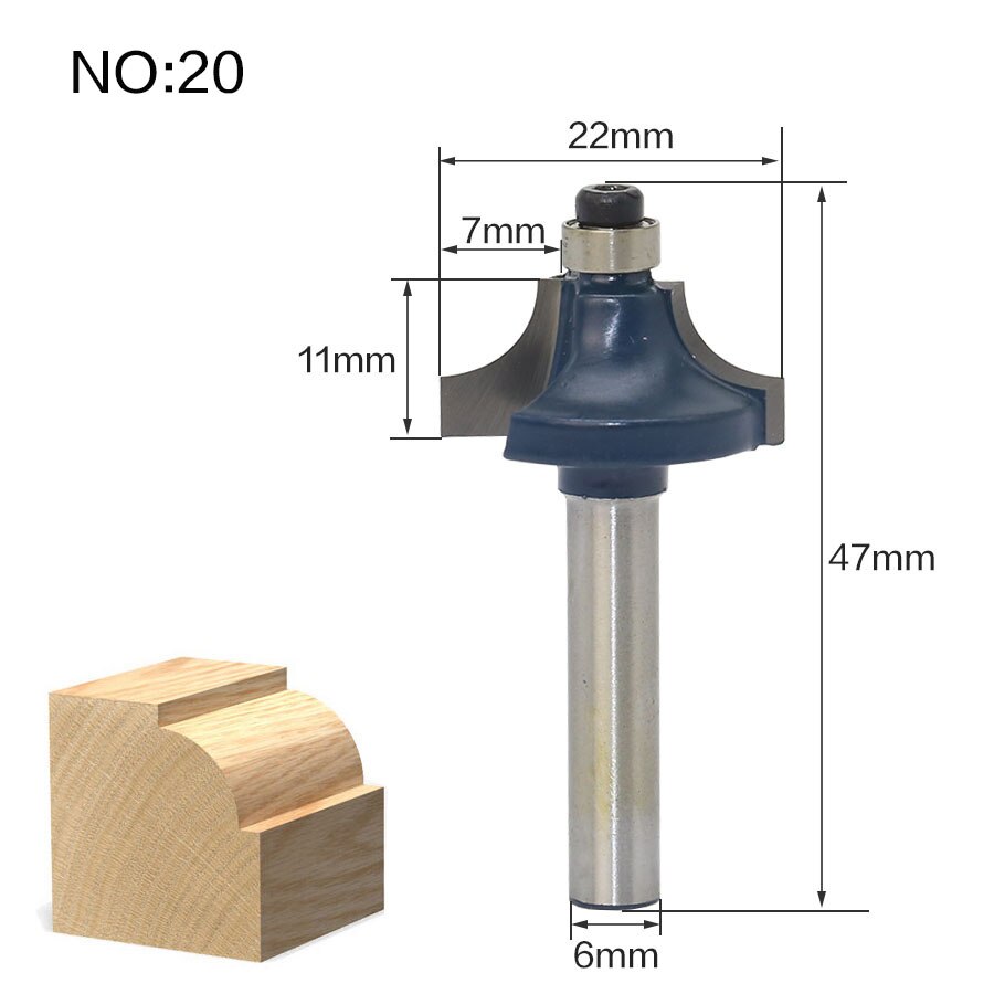 6mm Shank - Edging Router Bit Variants