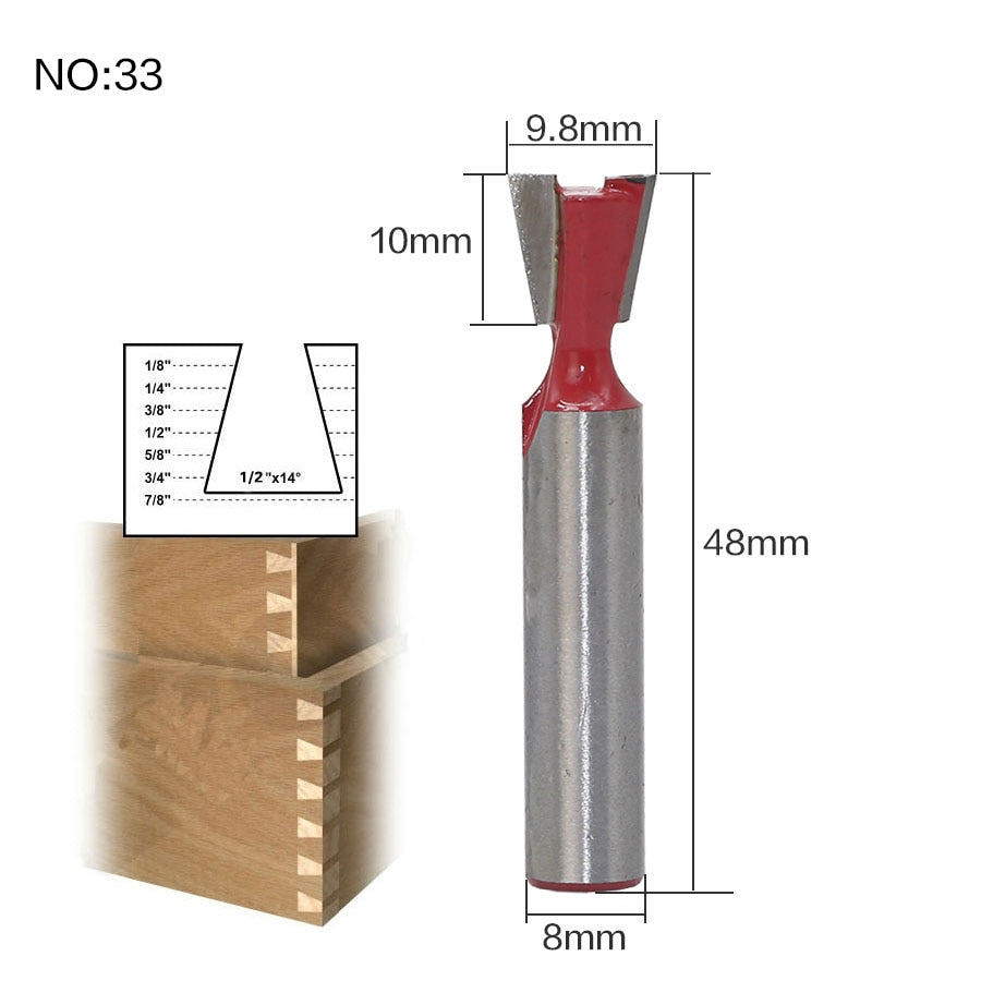 8mm Shank - Router Bit Variants